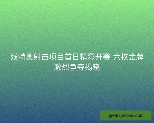 残特奥射击项目首日精彩开赛 六枚金牌激烈争夺揭晓 残特奥射击项目首日精彩开赛 六枚金牌激烈争夺揭晓