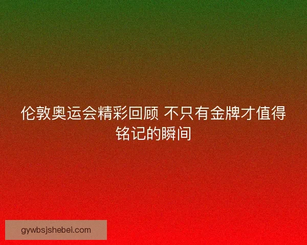 伦敦奥运会精彩回顾 不只有金牌才值得铭记的瞬间 伦敦奥运会精彩回顾 不只有金牌才值得铭记的瞬间